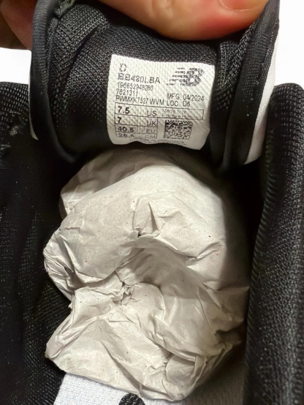 New Balance Black and White Retro Court Sneakers